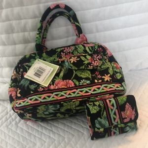 Vera Bradley Lola Botanica bag with matching Botanica pocket wallet.